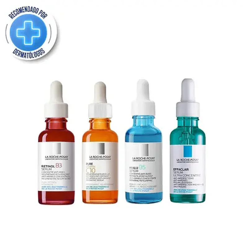 Kit Completo Serums Retinol B3, Pure Vitamin C, Hyalu B5, Effaclar la roche posay — imagen principal