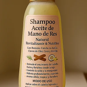 SHAMPOO ANTI CAIDA Y CRECIMIENTO ACEITE DE PATA 100% NATURAL ACEITE DE PATA DE VACA 100% NATURAL Colombia